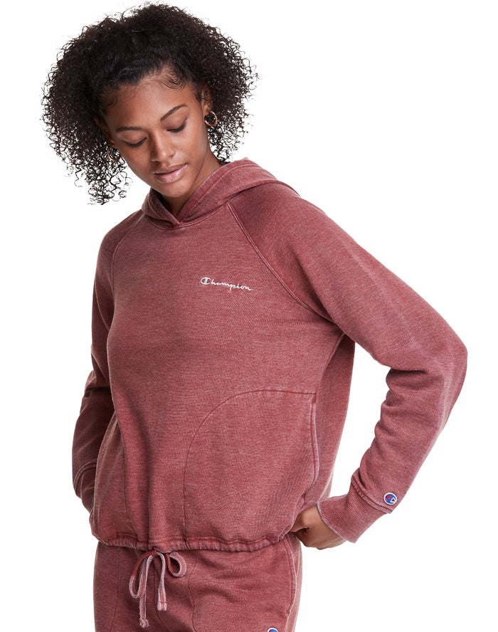 Champion Lounge Cinch Bottom Hoodie Dames - Bruin - Belgie 4536AVTPC